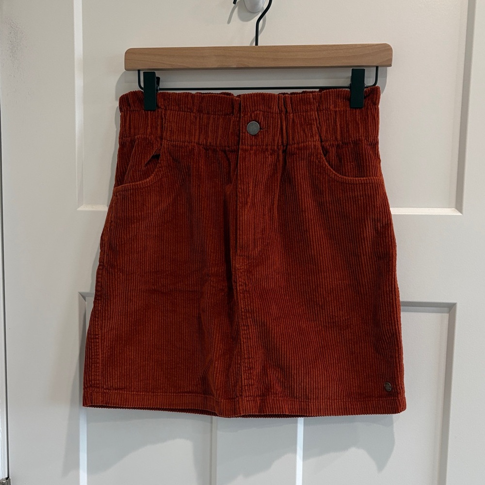Roxy Rust Corduroy Mini Skirt